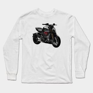 Diavel 1260S Bike Illustration Long Sleeve T-Shirt